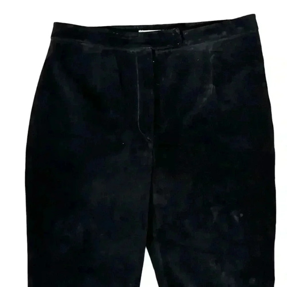 Lord & Taylor Classic Black Leather Women's Pants - Picture 2 of 5